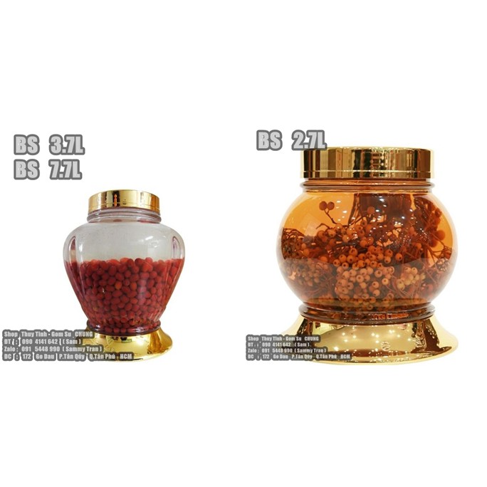 Hủ Sâm Trái cây Thủy tinh 2.7Lít / 3.7Lít / 7.7Lít Phú Hoà.