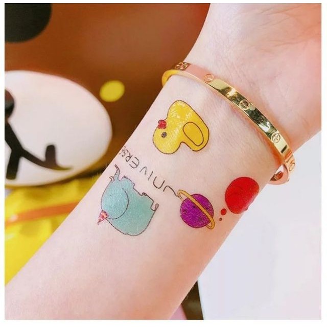 (Thanh lý) Combo 30 tấm hình xăm nước hình xăm dán tatoo mini stickers anime emoji cảm xúc cute đẹp dễ thương giá rẻ