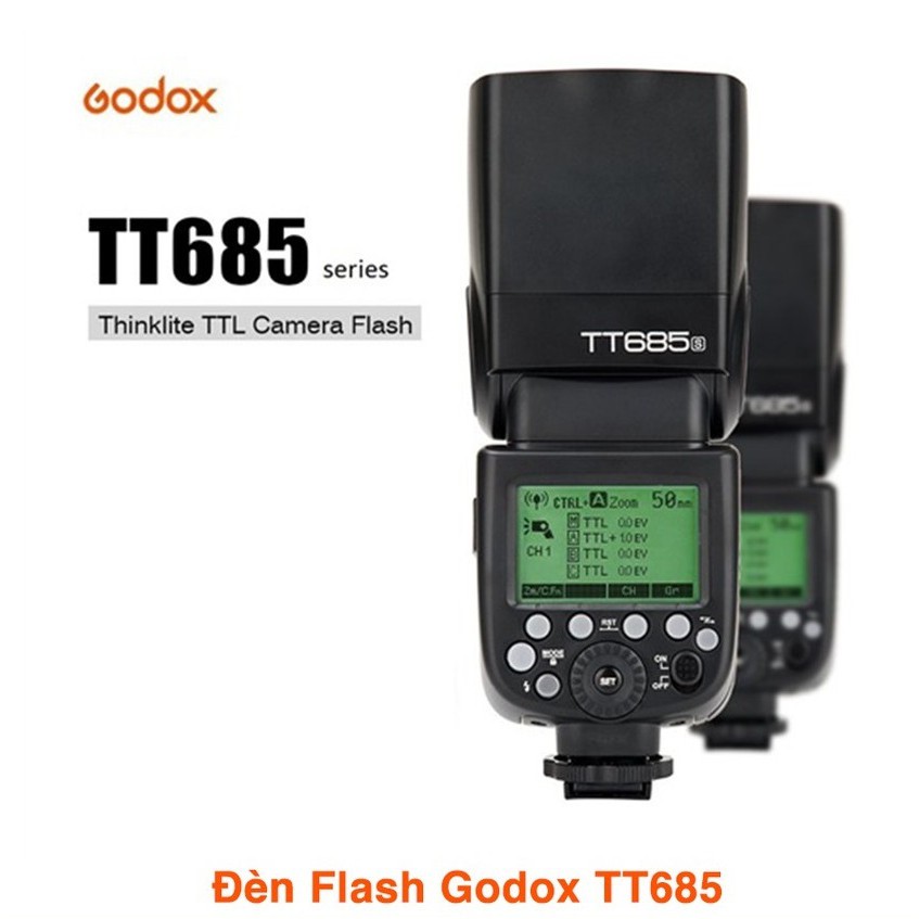 Đèn flash Godox TT685 for Canon/Nikon/Sony/Fujifilm- Bảo hành 12 tháng (Hàng chính hãng)