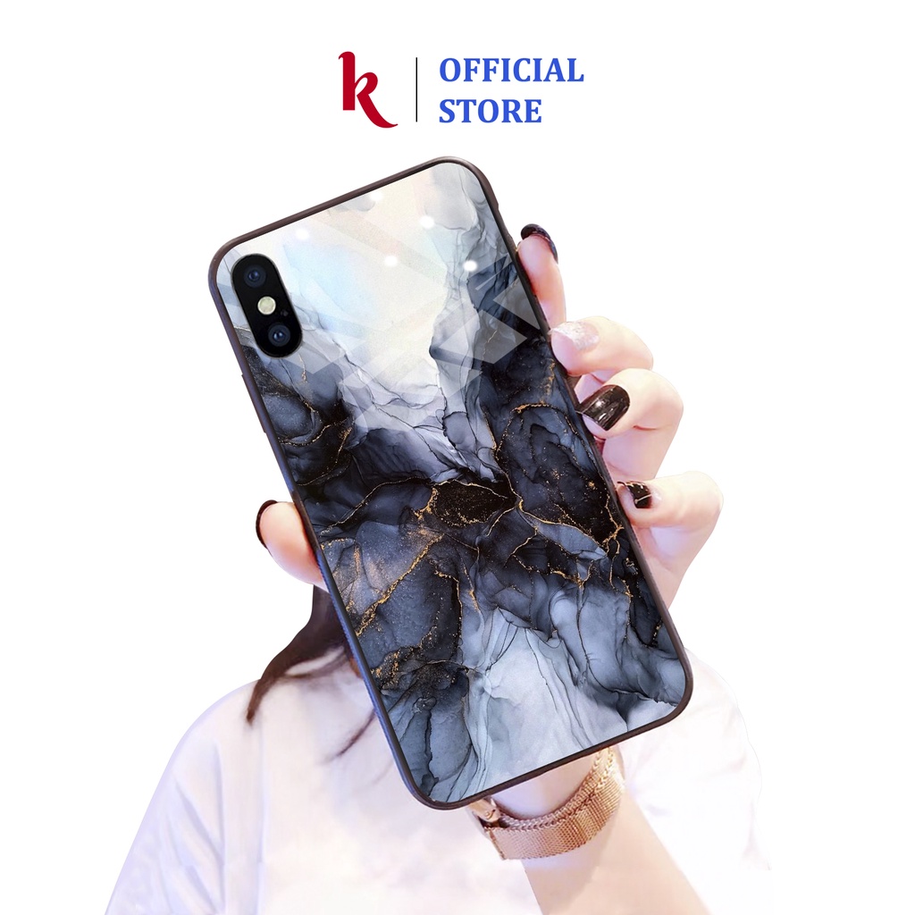 Ốp lưng iphone kính vân đá P1 case 14plus 14 pro max 13 12 promax 11 mini 6 6s 7 8 plus x xr xs Se
