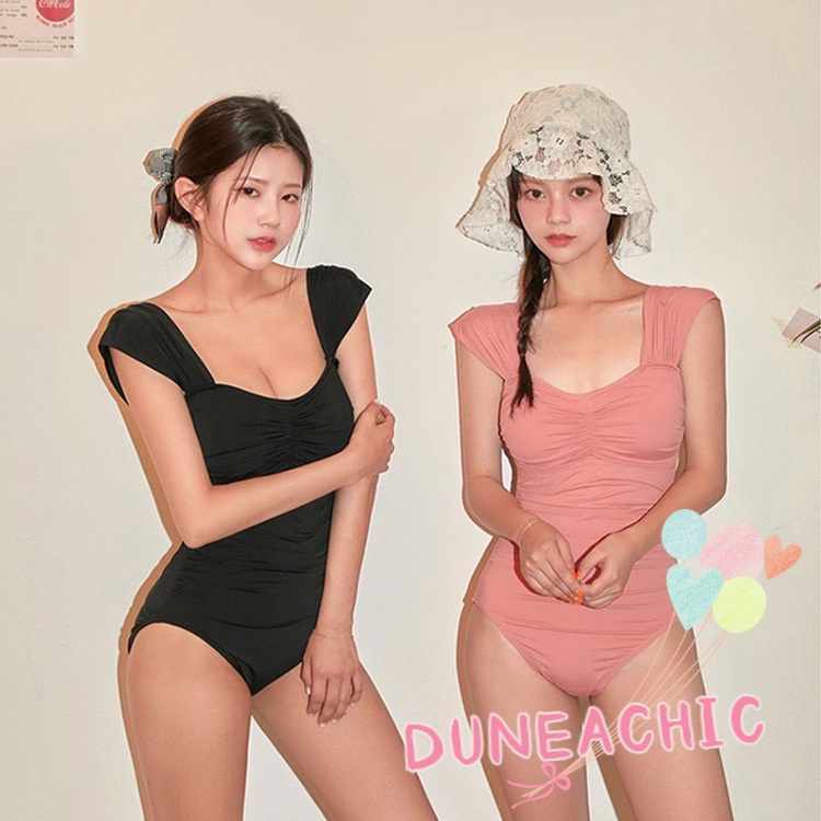 Bộ đồ bơi một mảnh DUNEA màu trơn ôm dáng gợi cảm cho nữ