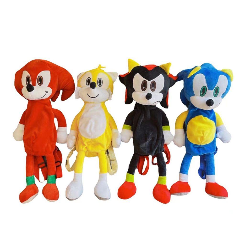 LILYES Ba Lô Nhồi Bông Hình Nhân Vật Hoạt Hình Sonic Đáng Yêu