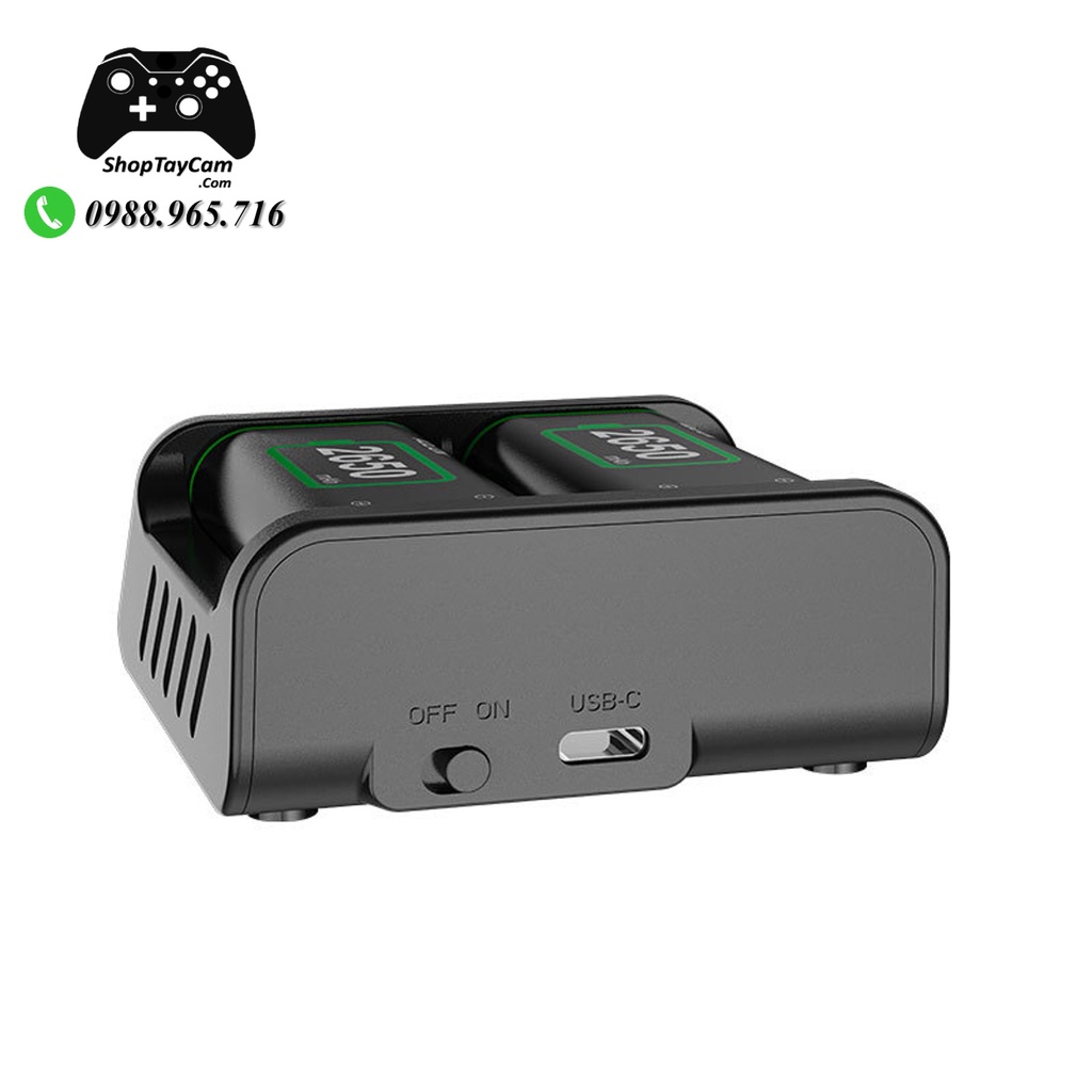 Bộ Pin Sạc 2 Pin Sạc Rời Cho Tay Cầm Xbox One S / Xbox One X Controller Hàng Chính Hãng AOLION AL-XB2010 2650mAh