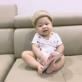 Mũ gấu sợi thô cho bé trai