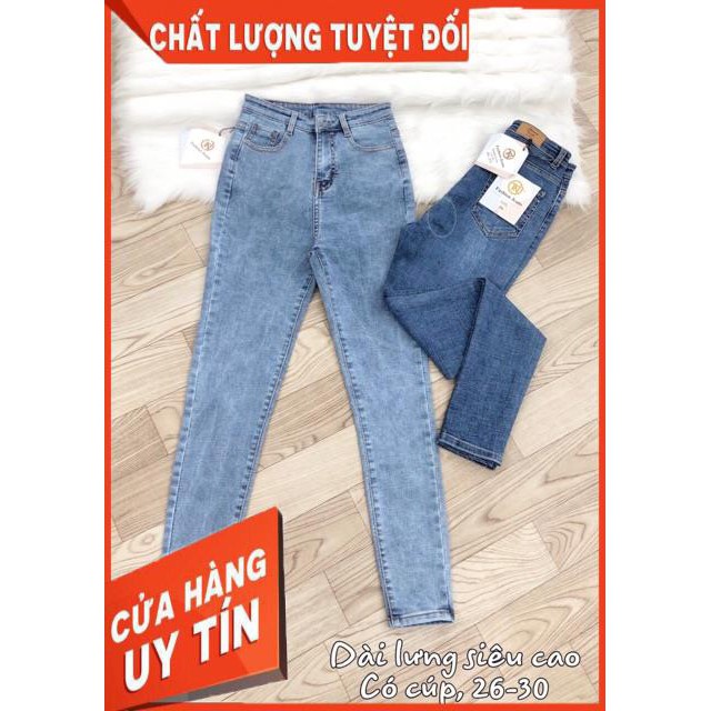 QUẦN JEANS ÔM basic LƯNG SIÊU CAO - hình thật trải sàn chính chủ | BigBuy360 - bigbuy360.vn