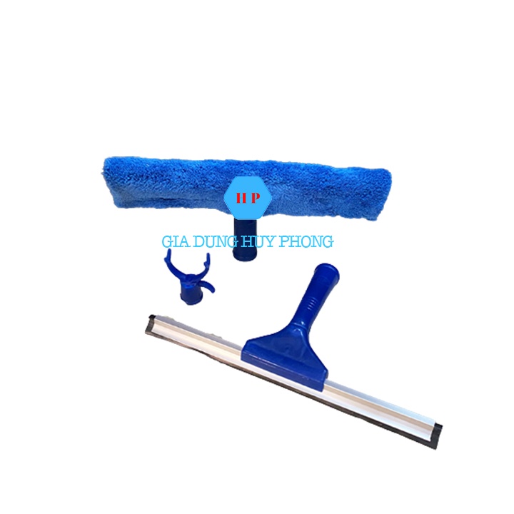 Bộ cây lau kính và gạt nước kiếng 3 chức năng tiện lợi-thân inox tăng đưa dài 1m5