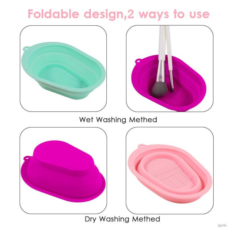 Miếng Silicone Vệ Sinh Cọ Trang Điểm Gấp Gọn Tiện Lợi