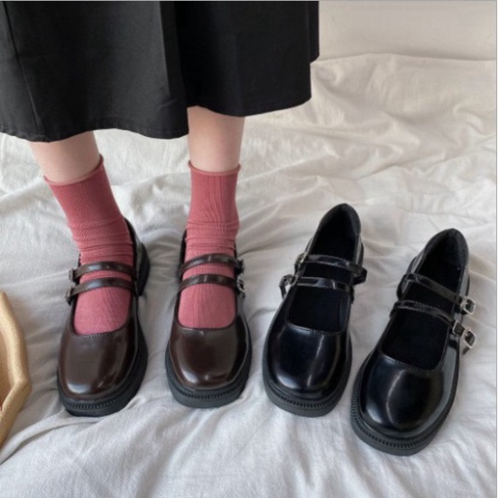 Giày búp bê lolita cổ điển 2 dây G041