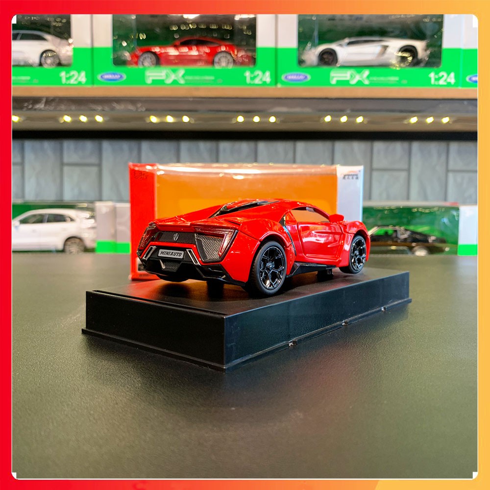 Xe mô hình Lykan Hypersport tỉ lệ 1:32 Miniauto màu đỏ