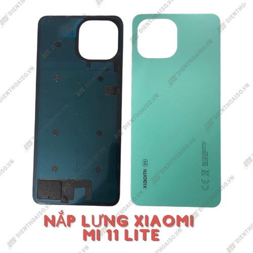 Nắp lưng xiaomi mi 11 lite hồng, xanh lá, xanh dương, vàng, đen