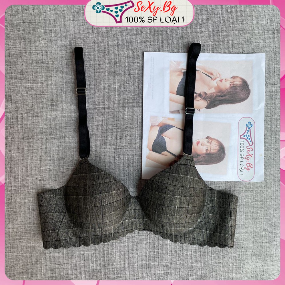 Áo ngực áo lót su không gọng nâng ngực 3 phân kẻ caro Sexy.Bg | BigBuy360 - bigbuy360.vn