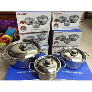 Bộ 3 Nồi inox Sharp