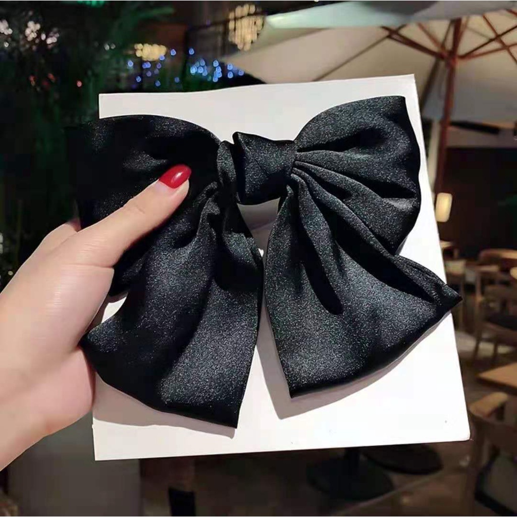 Kẹp tóc hình nơ lụa lớn xinh xắn phụ kiện nơ dành cho nữ C7