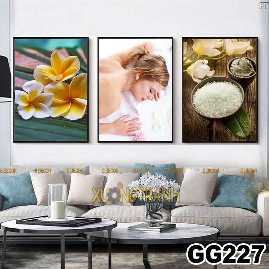 Tranh treo tường canvas 3 bức phong cách Bắc Âu 226, tranh decor trang trí phòng khách, phòng ngủ, phòng ăn, spa, store