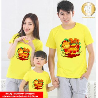 I6279 Áo Thun Tết Con Trâu 2021, Đủ Màu, Đủ Size Từ 5kg-103kg Kèm Hình Thật