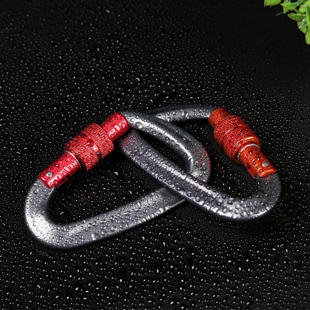 Khóa chữ D 81*46.6mm 6 màu 12KN 7075 an toàn thiết kế chuyên dụng cho leo núi