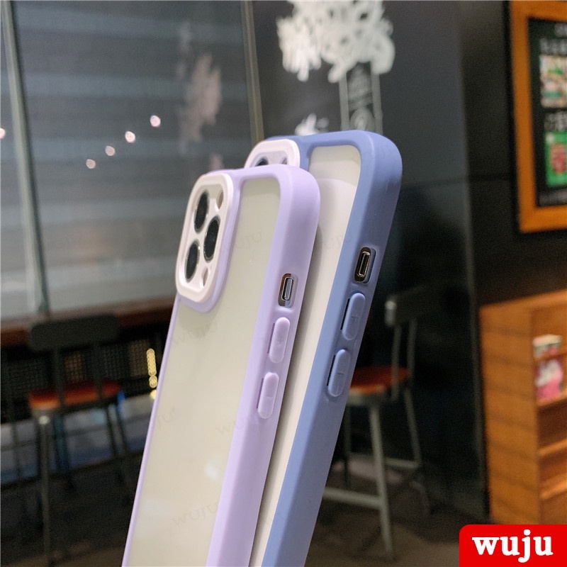 WUJU ốp lưng Trong Suốt Chống Sốc Tương thích iPhone 11 12 13 14 Pro Max XS XR X 7 8 Plus