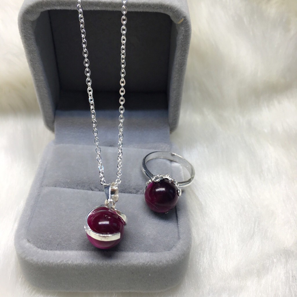 BỘ TRANG SỨC BAC TA PHONG THỦY (GỒM NHẪN VÀ DÂY CHUYỀN) - BẠC BIBI