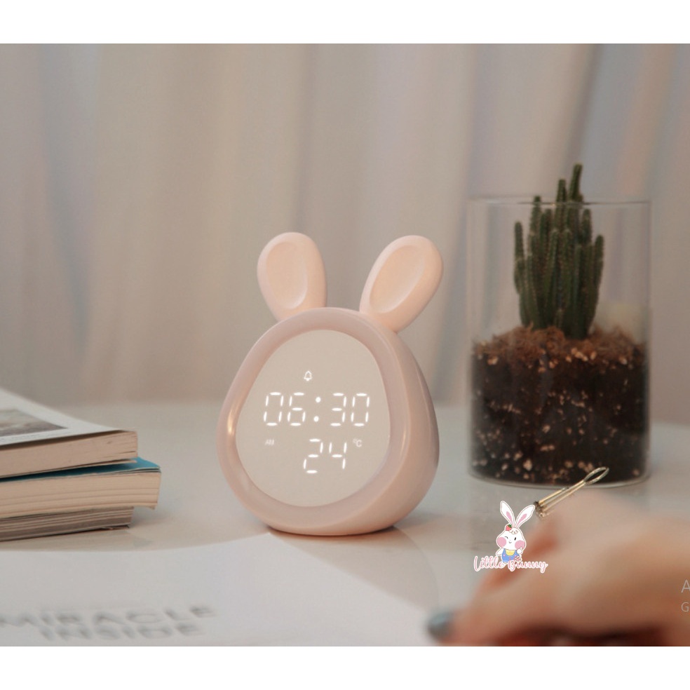 Đồng hồ báo thức tai thỏ kết nối điện thoại thông minh