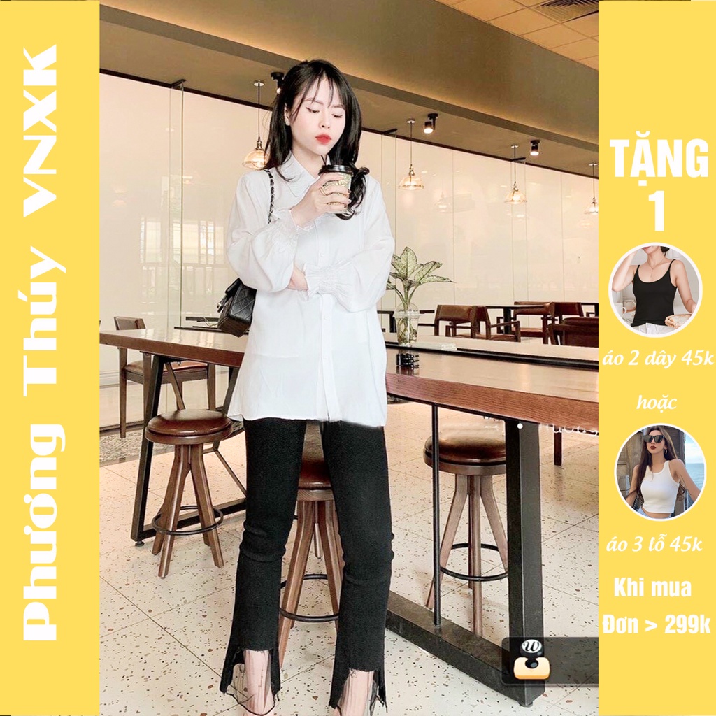 Áo sơ mi nữ PHƯƠNG THÚY VNXK cao cấp - áo sơ mi trắng nữ dáng basic dễ phối đồ phong cách Hàn Quốc | BigBuy360 - bigbuy360.vn