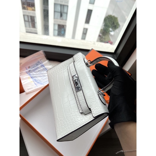 Túi xách nữ HM Kelly mini vân cá sấu size 19