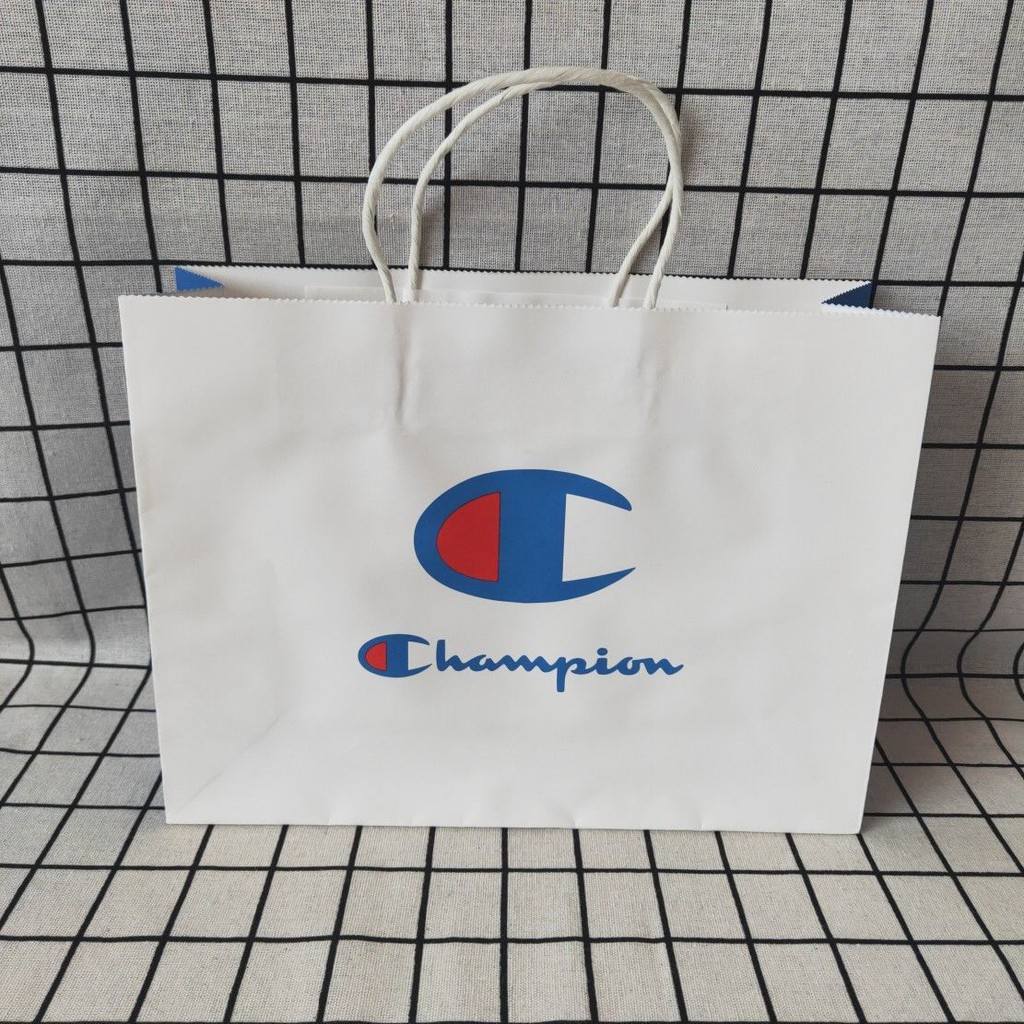 Túi Giấy Mua Sắm Cỡ Lớn In Chữ Champion Cá Tính