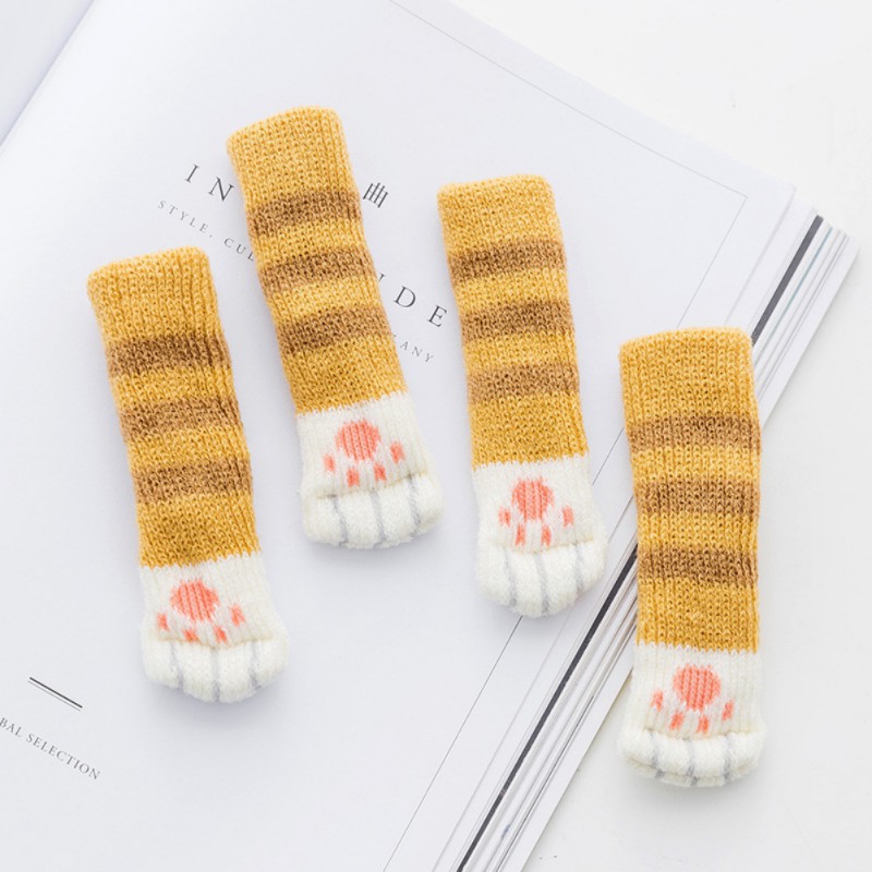 Bộ 4 miếng bọc chân bàn chống trượt hình chân mèo sáng tạo kiểu Nhật Bản