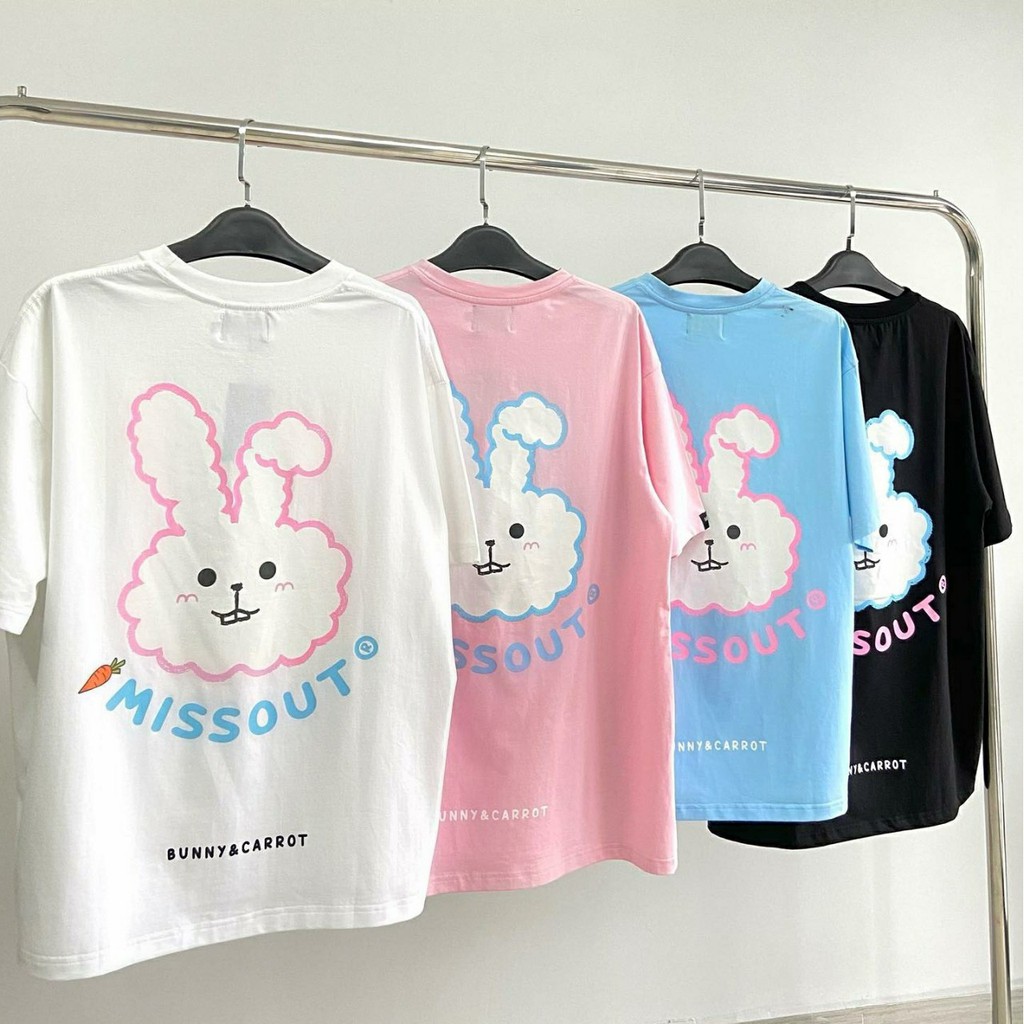 Áo Thun Tay Lỡ MISSOUT BUNNY Form Rộng Unisex