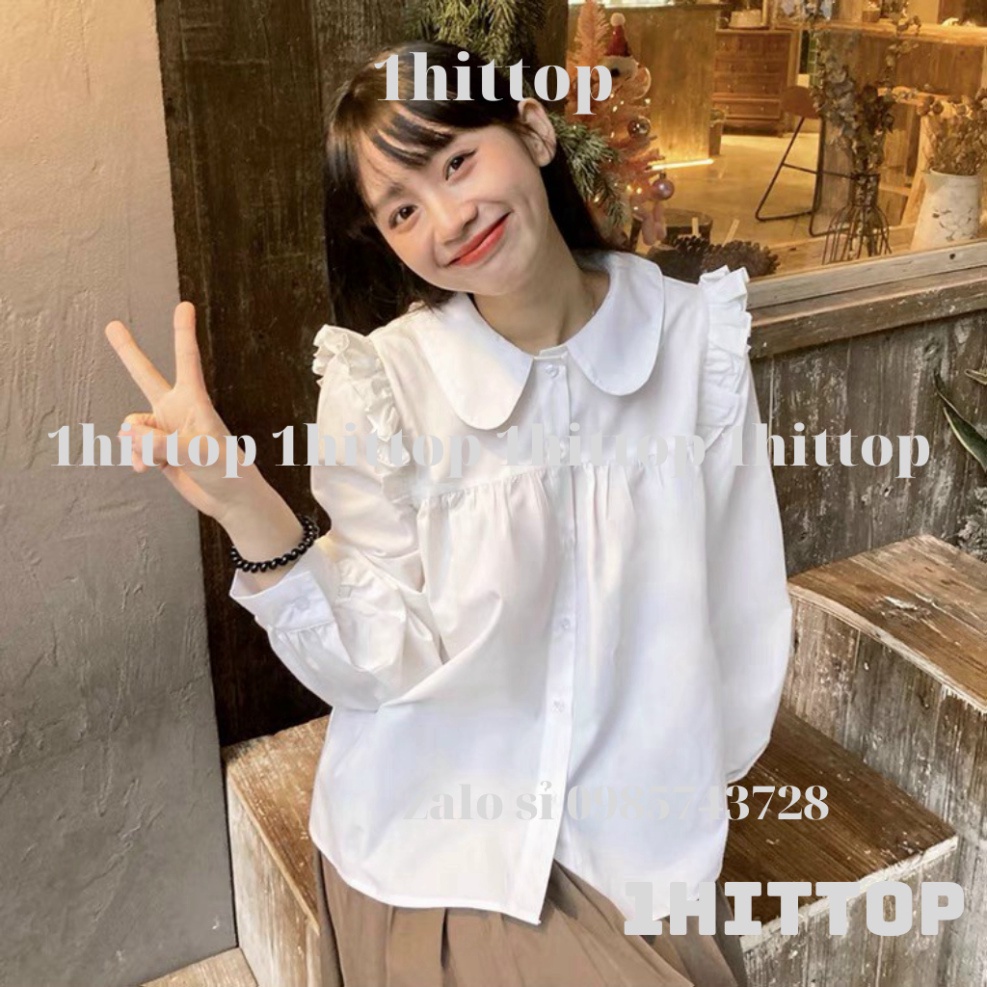 Áo sơ mi cổ sen , áo babydoll tiểu thư NH000100 1hittop
