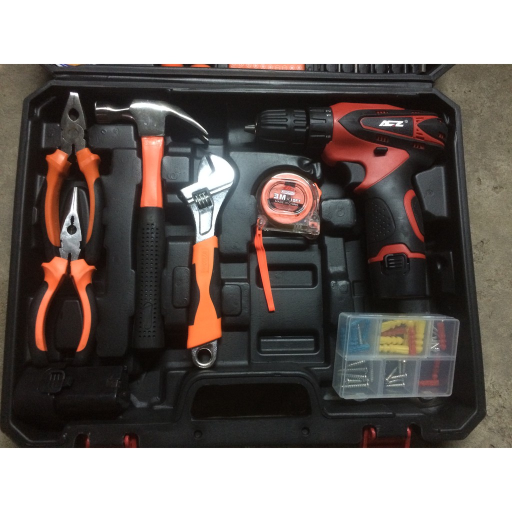 BỘ ĐỒ NGHỀ ĐA NĂNG _CÓ KHOAN PIN 12V_2 PIN