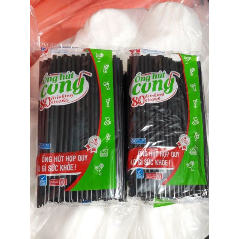 Ống hút cong 80 ống/gói