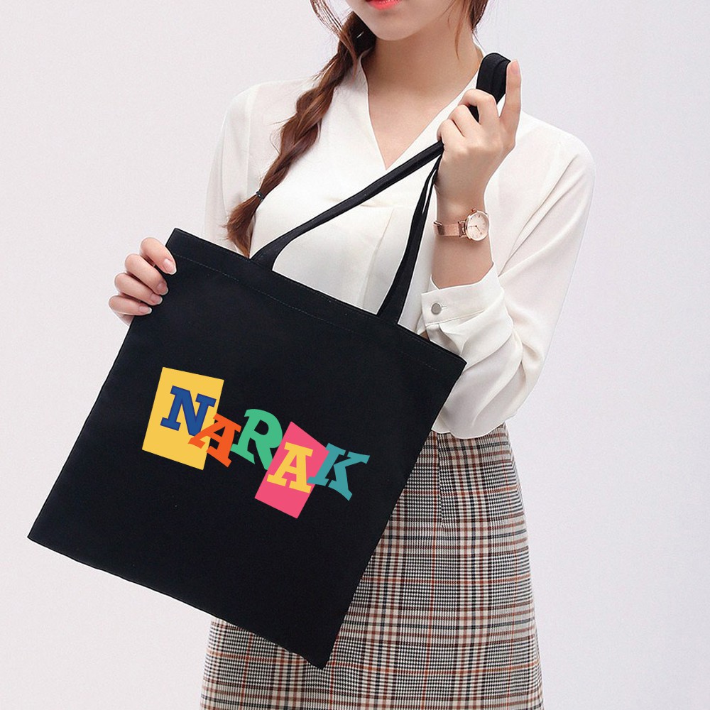 Túi tote vải GINKO dây kéo in hình retro style collection 3