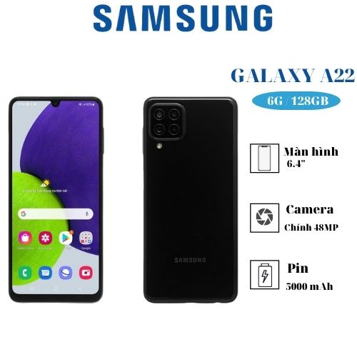 Điện thoại Samsung Galaxy A22 RAM 6G/128GB hàng chính hãng