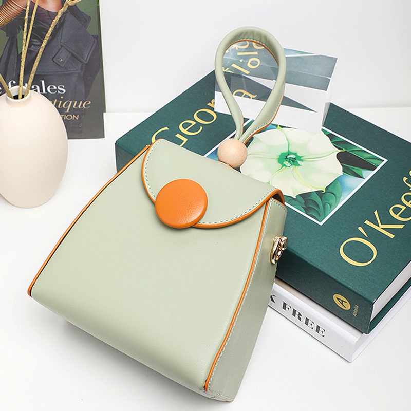 Ielgy Niche Túi Xách Đeo Vai Zongzi Nhỏ Gọn Thiết Kế Màu Tương Phản Đa Năng Cho Nữ