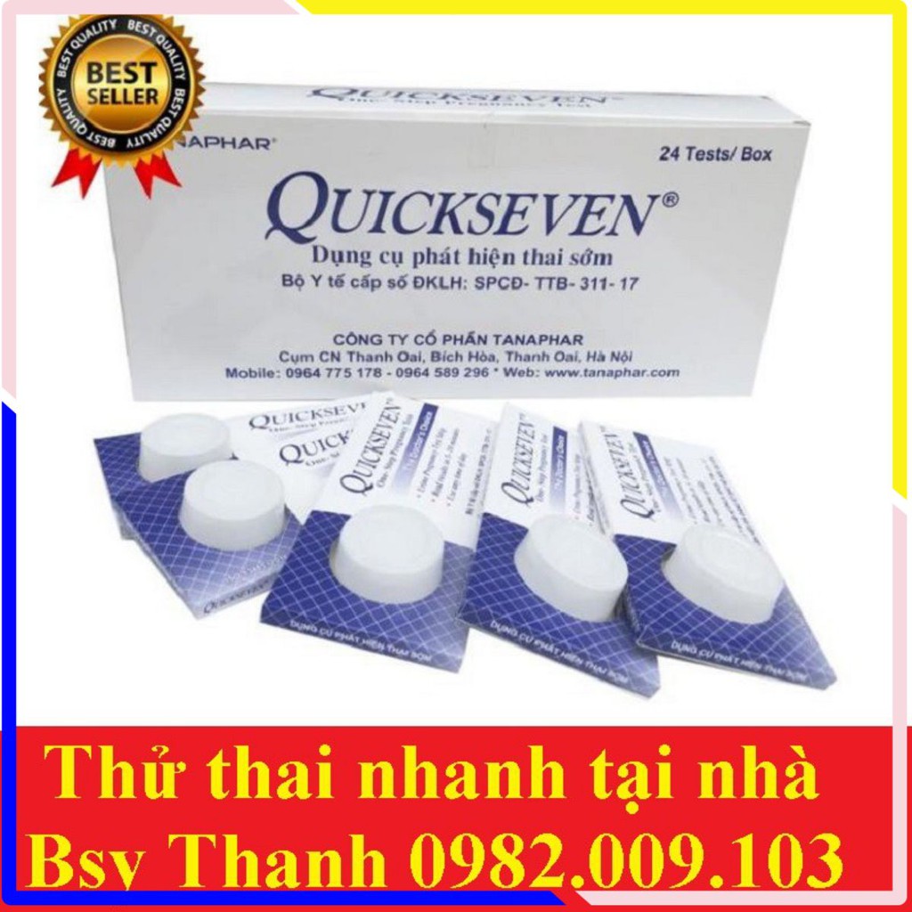 Que thử thai Quickseven,test thử thai tại nhà,2 vạch sớm nhanh hiệu quả tức thì [Quick seven]