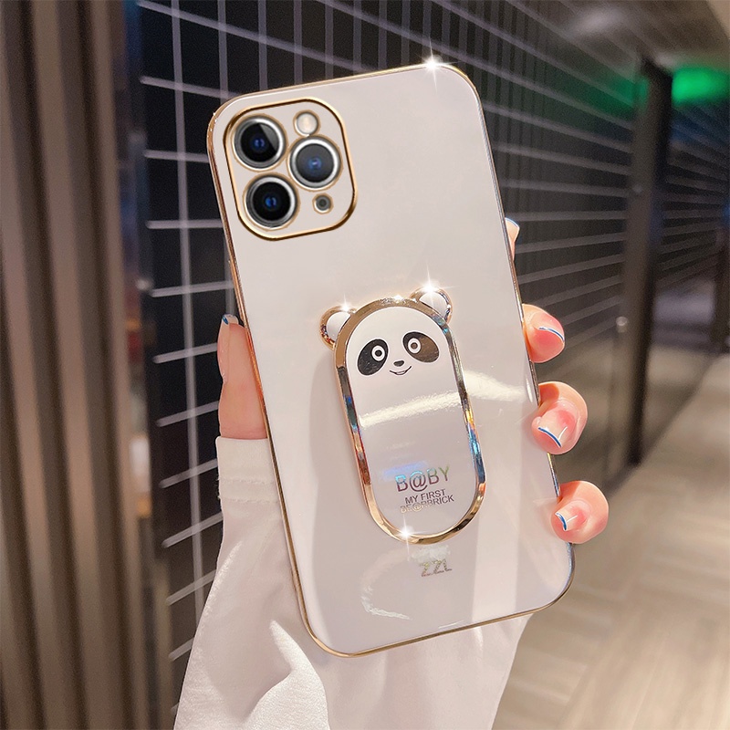 Ốp Điện Thoại Hình Gấu Trúc 3d Chống Sốc Cho iPhone 6 plus 6s plus 7 plus 8 plus xs max xr 11 pro max 12 pro max 13 pro max