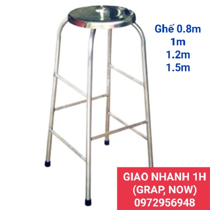 Ghế thang inox, Ghế thắp hương, ghế thắp nhang inox loại 0.8m - 1.5m (Giao siêu tốc 1H)