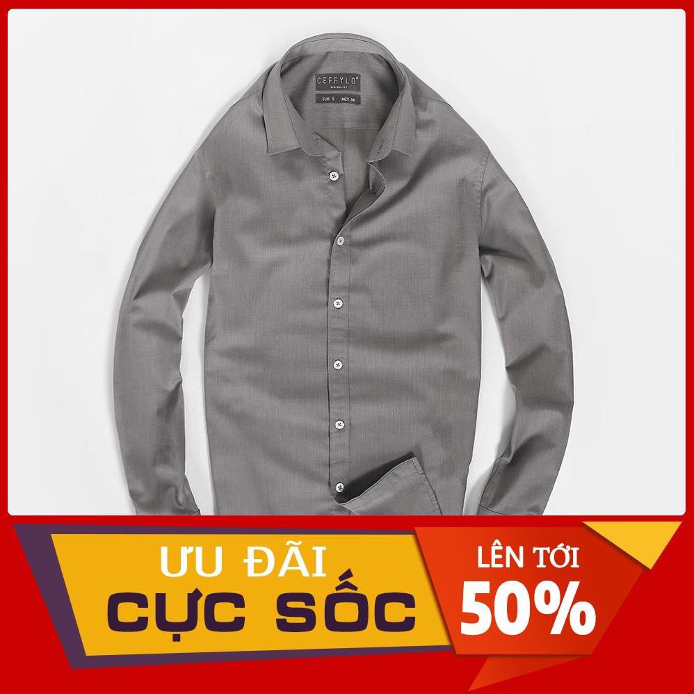 Áo sơ mi nam dài tay trơn form slimfit basic cơ bản nhưng ai cũng cần CEFFYLO