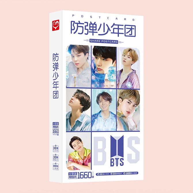 Hộp ảnh postcard BTS thẻ ảnh in hình thành viên BTS