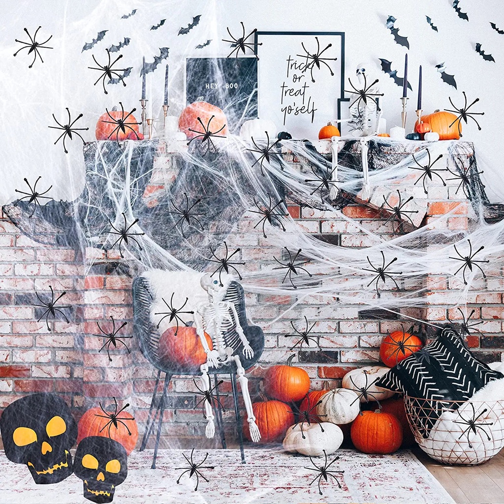 Mạng Nhện Giả Dạ Quang 20g / 40g Trang Trí Halloween