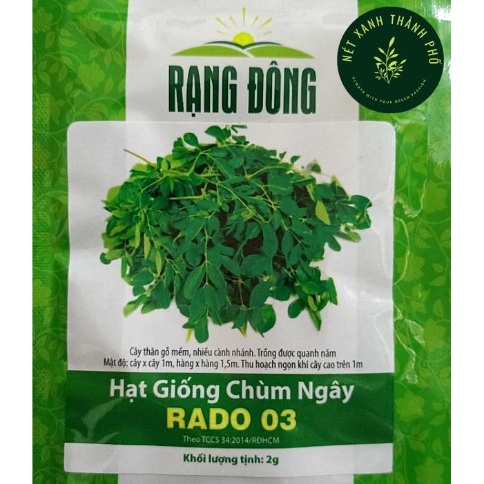 Hạt giống Chùm Ngây, cây Moringa, cây cải ngựa, 2gr, dinh dưỡng cao