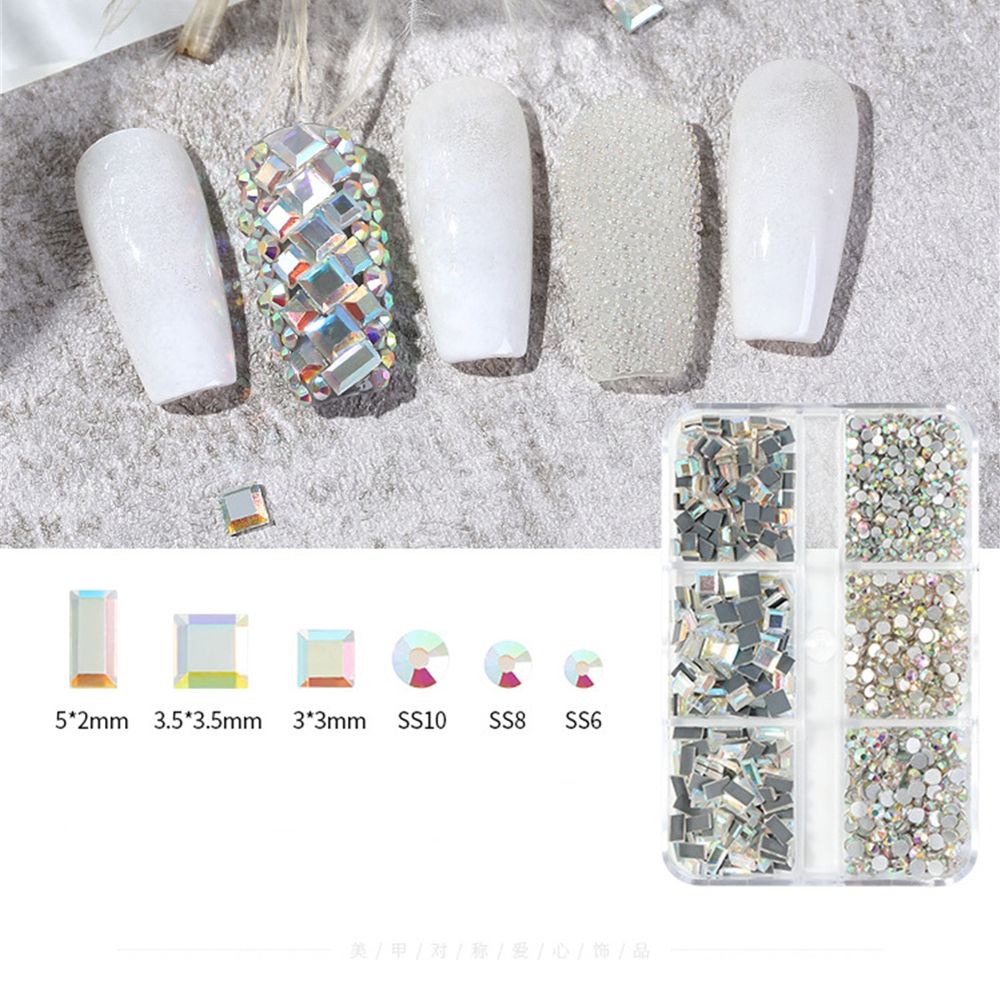 [Hàng mới về] Hộp đá kim tuyến lấp lánh trang trí móng tay DIY