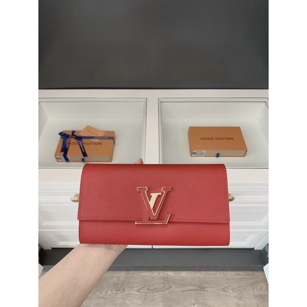 Ví LV W266-20 Capu khoá bấm ba ngăn fullbox vip túi vải y hình♥️