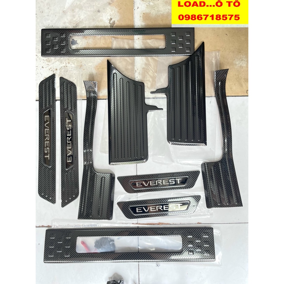 Ốp Bậc Chân, Nẹp Bước Chân Carbon Xe Ford Everest 2023-2018 Mẫu Carbon Cao Cấp Nhất Thị Trường
