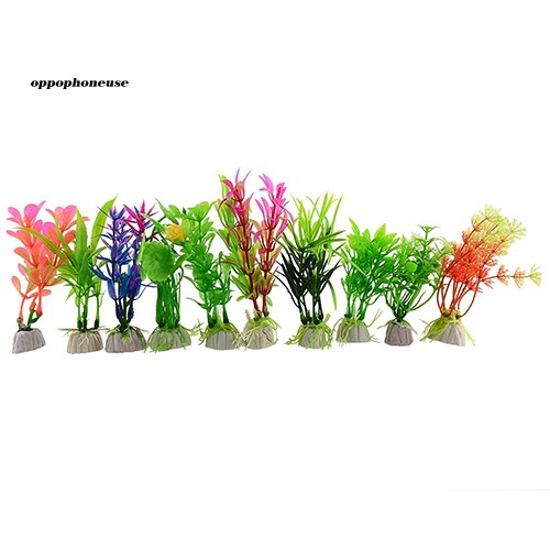 Set 10 Cỏ Nhựa Nhân Tạo Trang Trí Bể Cá