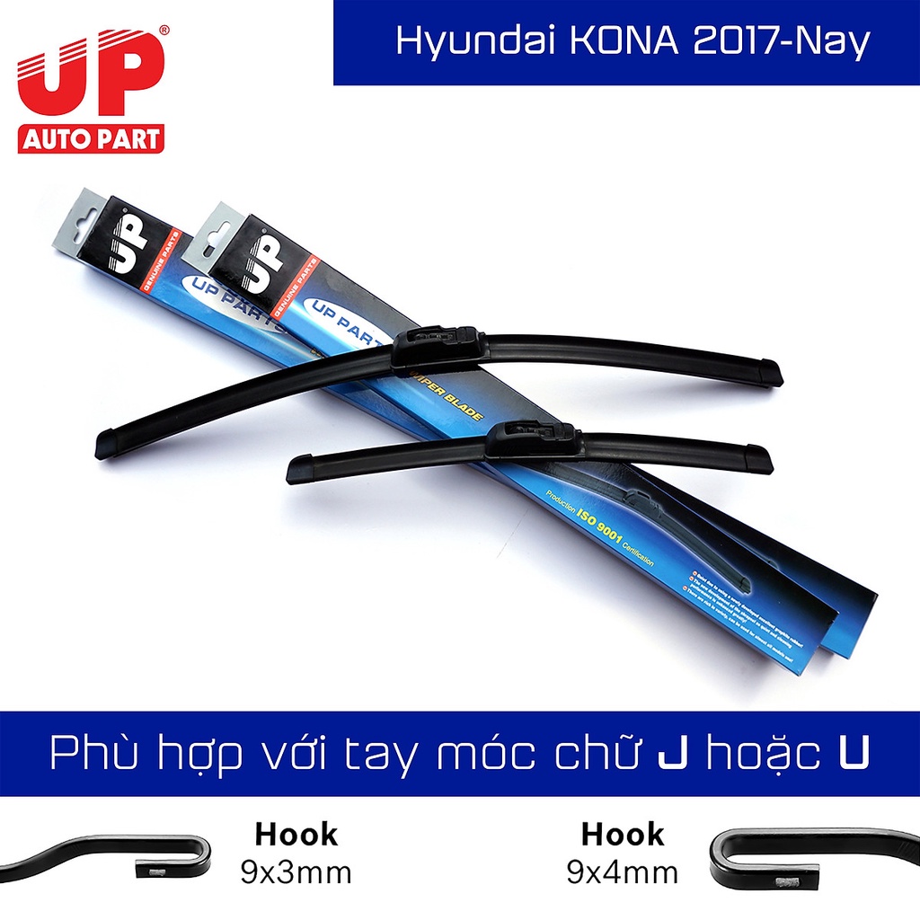 Gạt mưa UP part xương mềm Silicone Hyundai Kona 2017-Nay
