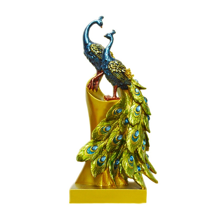 1 Con Công Bằng Nhựa Resin Thời Trang Sáng Tạo Dành Cho Trang Trí Nhà Cửa