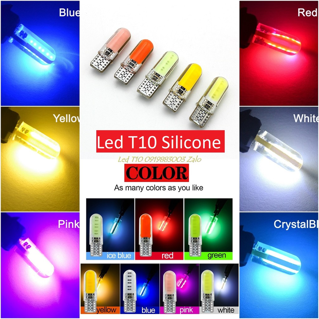 1 bóng đèn LED T10 Silicone dùng cho Demi/ Xinhan/ Đèn biển số