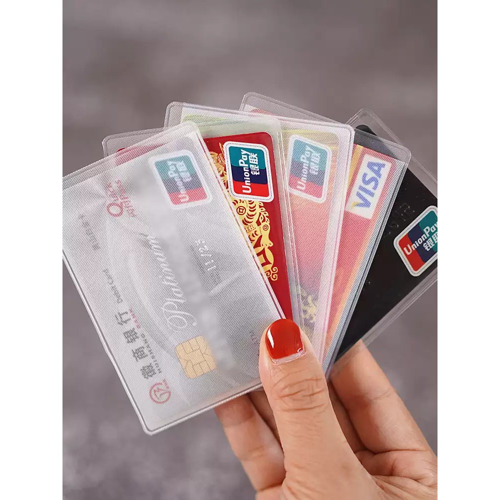 PVN28752 Combo 10 Vỏ bọc thẻ ngân hàng, thẻ căn cước, thẻ sinh viên, nhân viên, bảng tên, huy hiệu, đeo thẻ T2