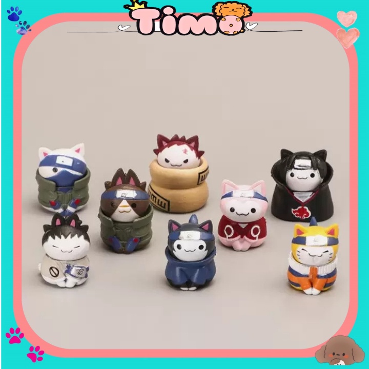 Tượng Mini Mèo Naruto Cute Trang Trí Decor Góc Học Tập PK31